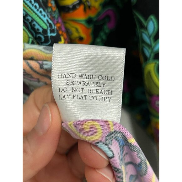 Slinky Brand  Open Front Colorful Paisley Cardigan Jacket Sz Large Boho Festival - Picture 8 of 10